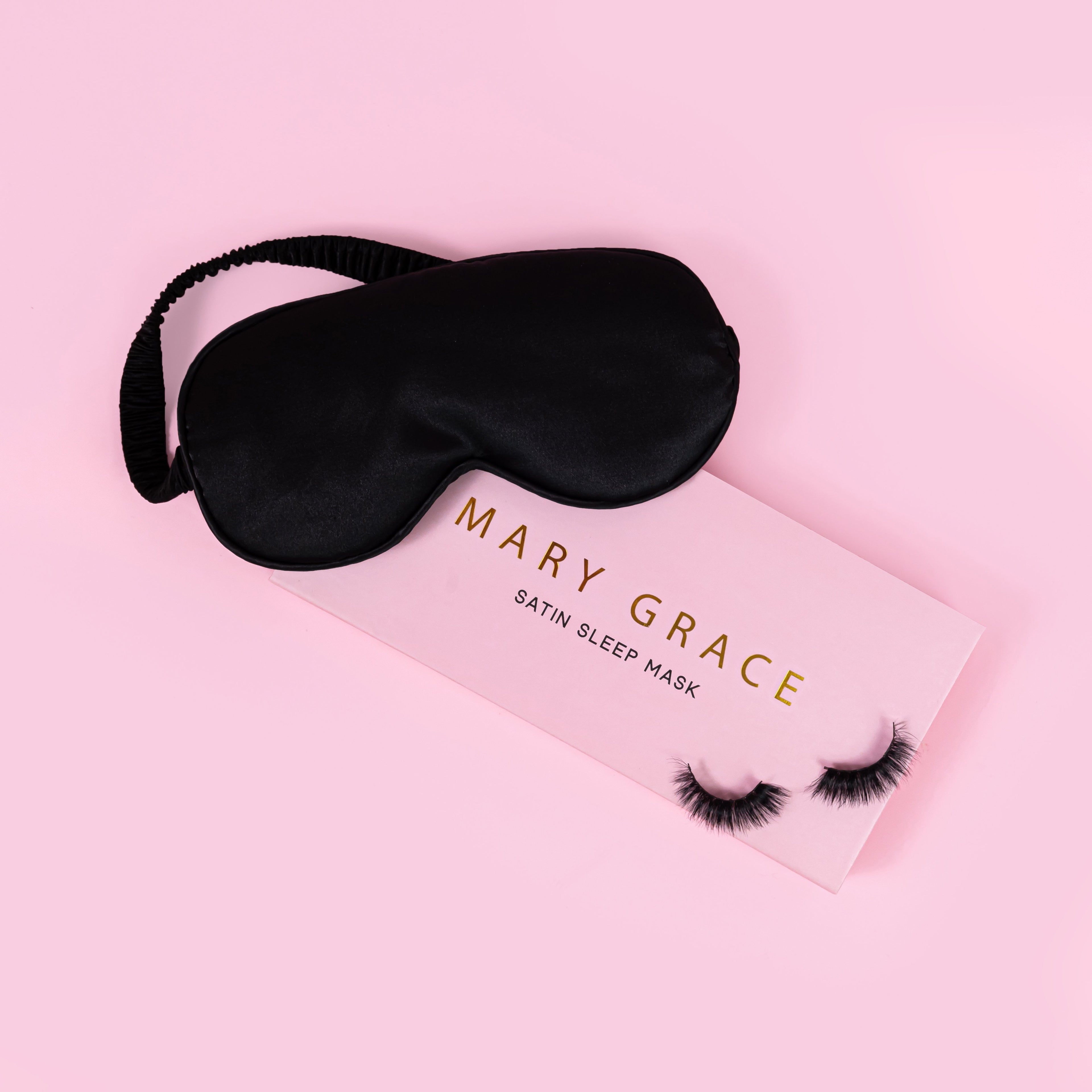Luxe Satin Sleep Mask - Black (4 Pack)