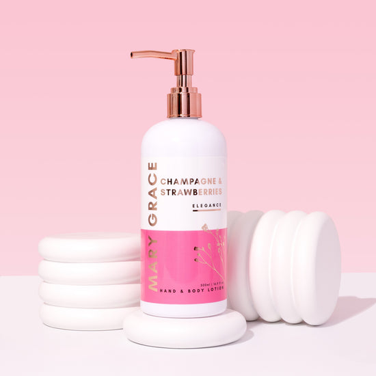Champagne & Strawberries 500ml Hand & Body Lotion (4 Pack)