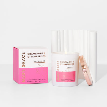 Champagne &amp; Strawberries Jar Candle (4 Pack)