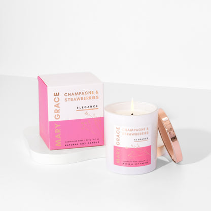 Champagne &amp; Strawberries Jar Candle (4 Pack)