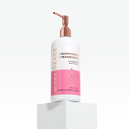 Champagne &amp; Strawberries 500ml Hand &amp; Body Wash (4 Pack)